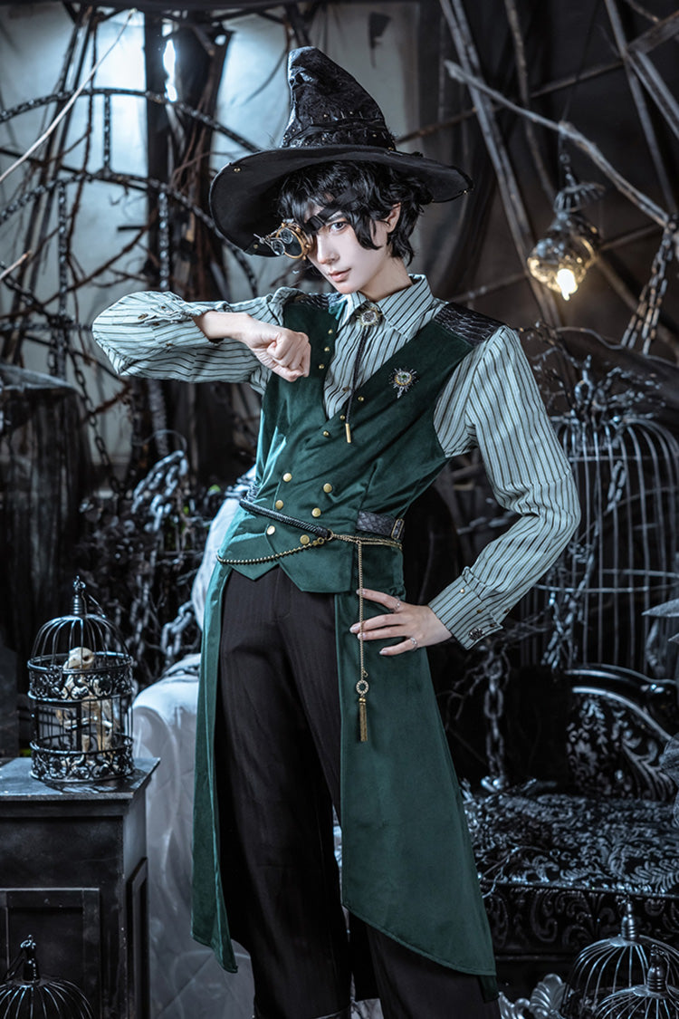 Prince-Style Single-Breasted Wizard Robe Coat