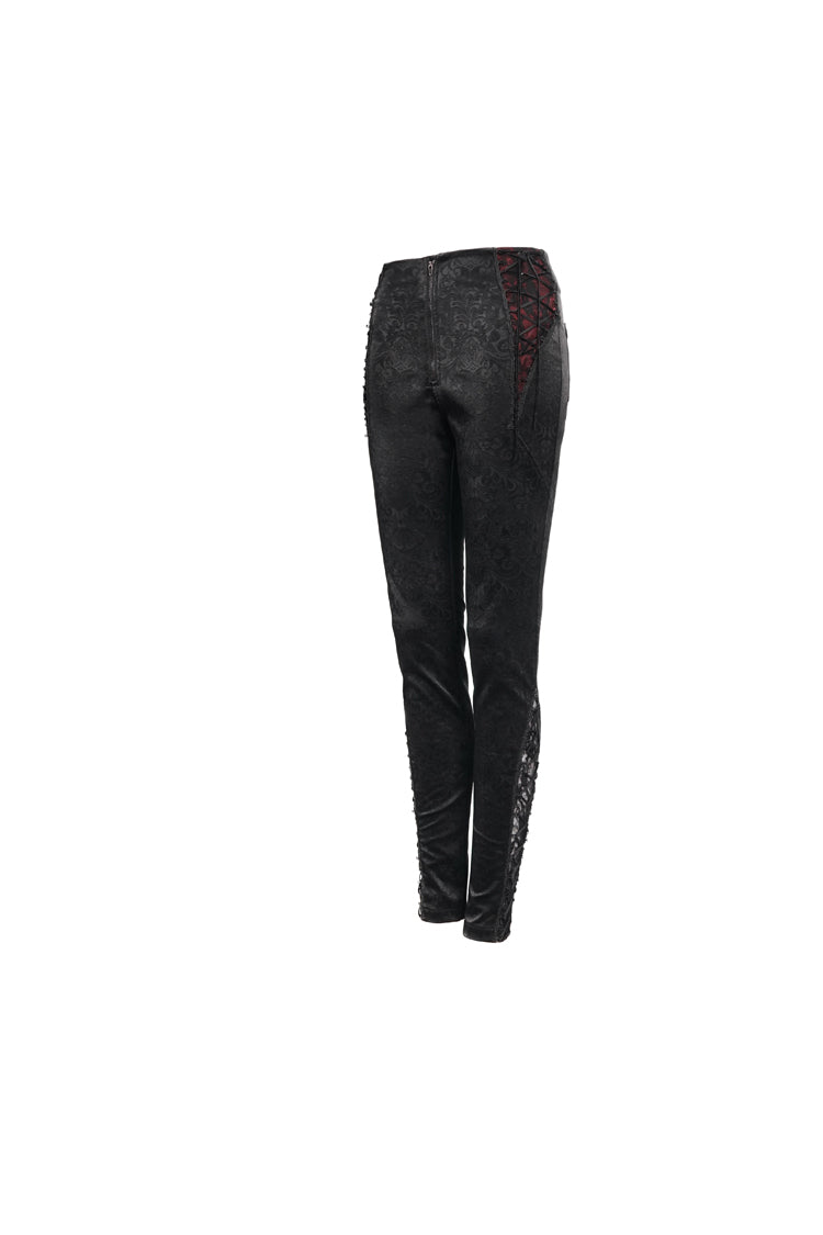 Metal Zipper High-Waist Gothic Trousers