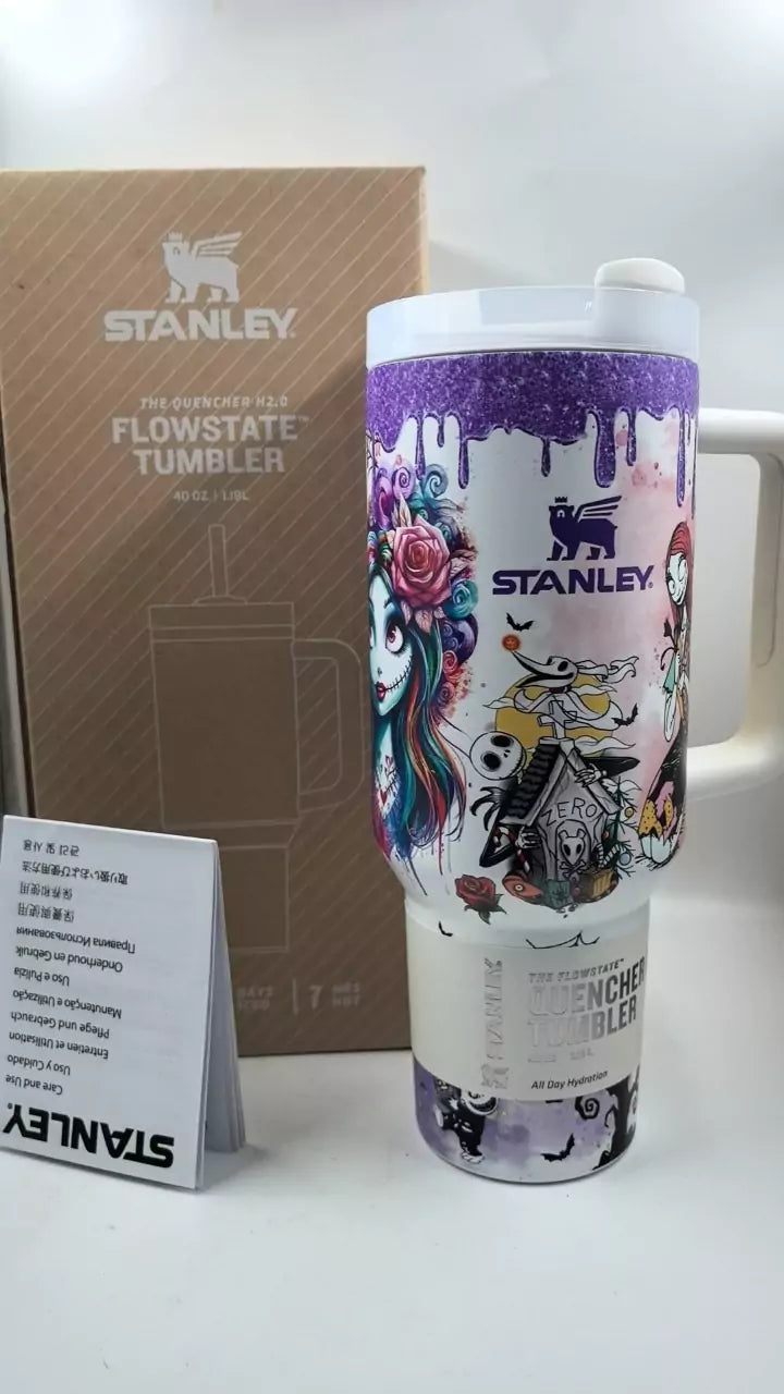 Jack Magic 40 Midnight Oz Tumbler Skellington Glow-in-the-Dark Sally