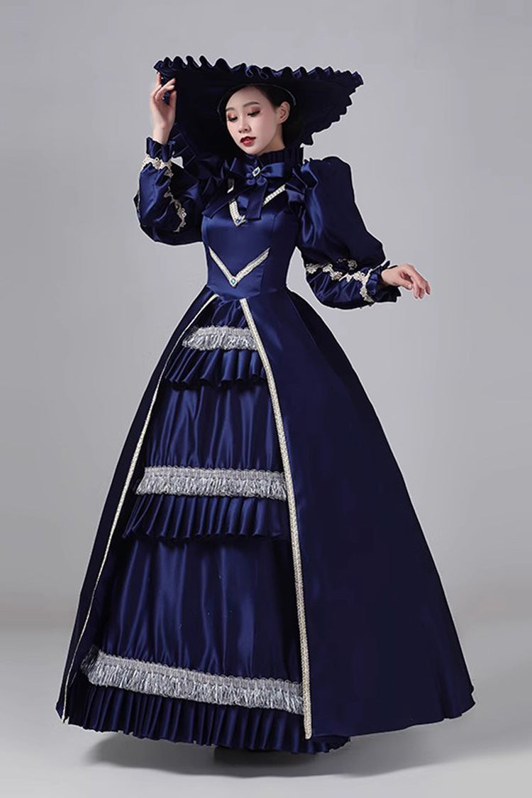 Victorian Princess Dress with Ruffle Cardigan - Medieval Court Style - Triple Hue