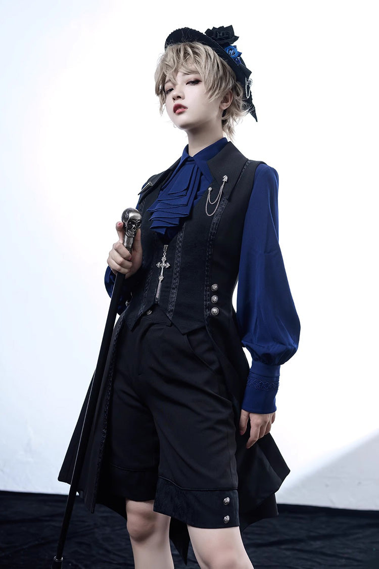 Ouji Lolita Shirt with Lamb Print - Long Sleeve - Triple Color Options