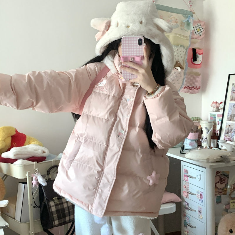 Two Sides Fluffy Kitty Puff Jacket SK591