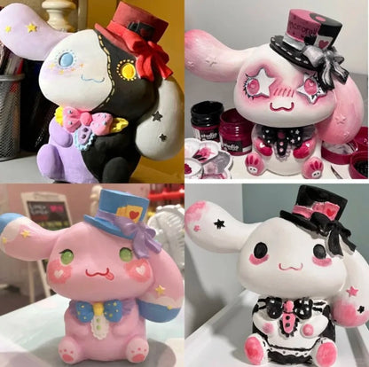 Cartoon DIY Painting Piggy Bank with 12 Colors