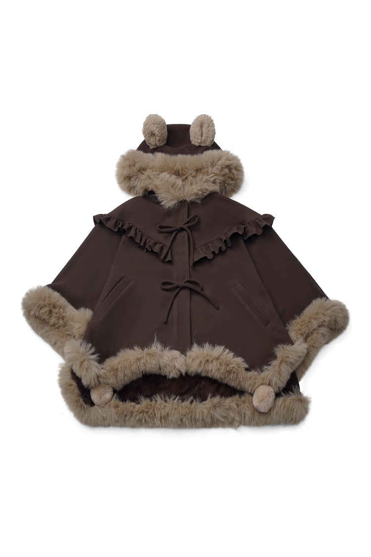 Chocolate Plaid Ruffle Bow Strap Dress - Fluffy Little Bear