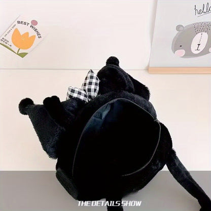 Kawaii Cinna Furry Shoulder Bag with Bow