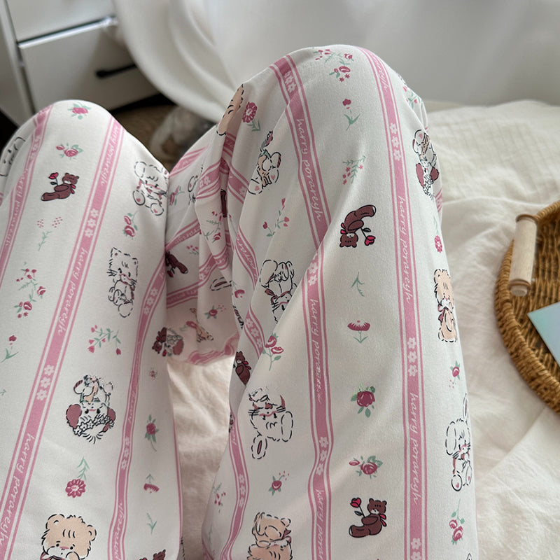 Pantalon rayé Pink Kitty KI480