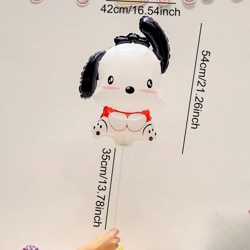 5pcs Cartoon Balloons Halloween Drag Pole Handheld Stick KI742