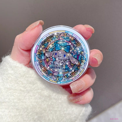 Cute Characters Stained Glass Pattern Glitter Magsafe Pop Socket