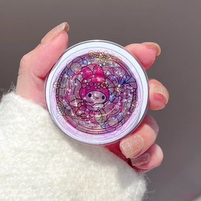 Cute Characters Stained Glass Pattern Glitter Magsafe Pop Socket