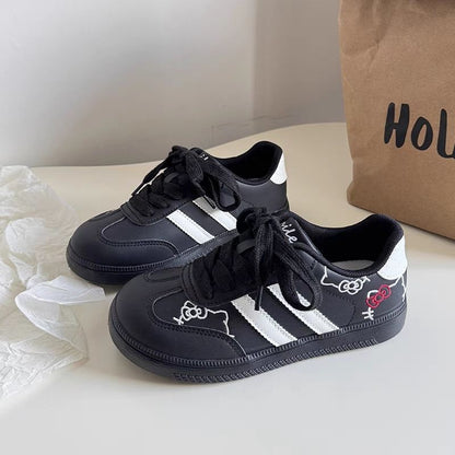 Cute Kitty Embroidery Board Shoes KI723