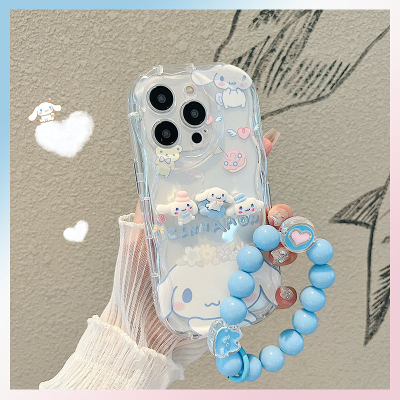 Coque de téléphone Kawaii Cinna avec chaîne bleue KI481