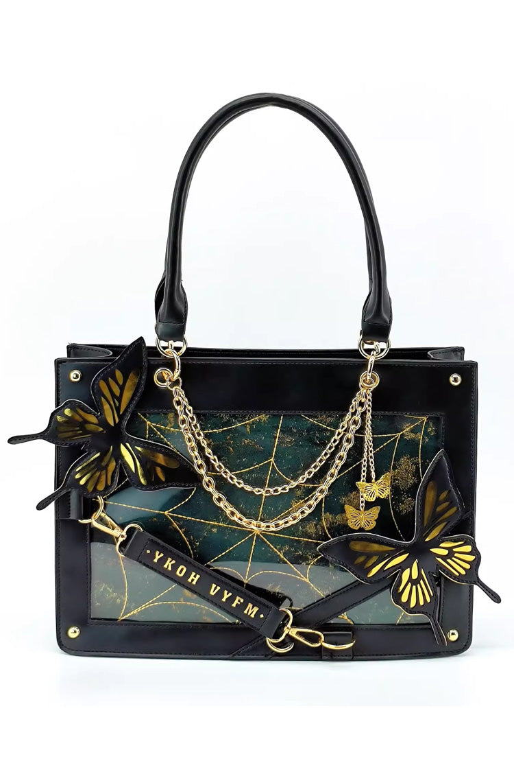 Gothic Lolita Shoulder Itabag with Butterfly Motif - Fourteen Shades