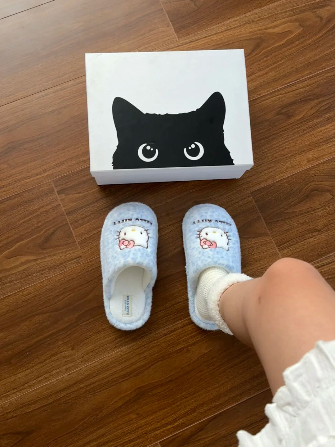 Hello Slippers Kitty Fluffy Home Slipper Leopard Indoor