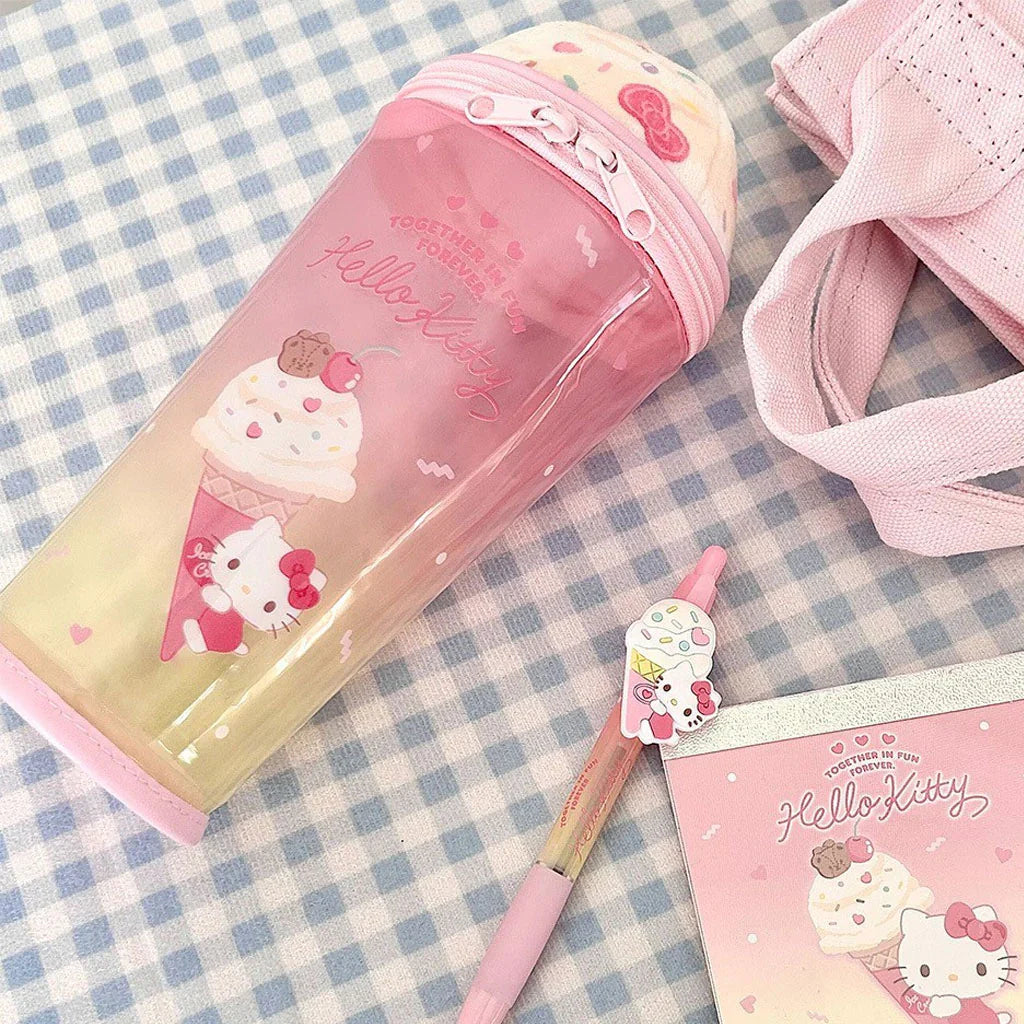 Cartoon Ice Cream Shaped Pen Case