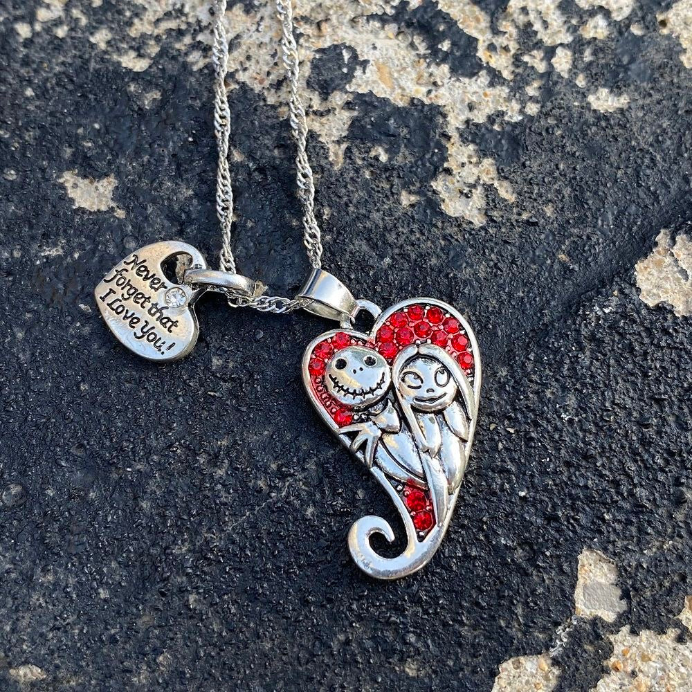 (2 Jack Skellington Sally Couple PCs) Necklace