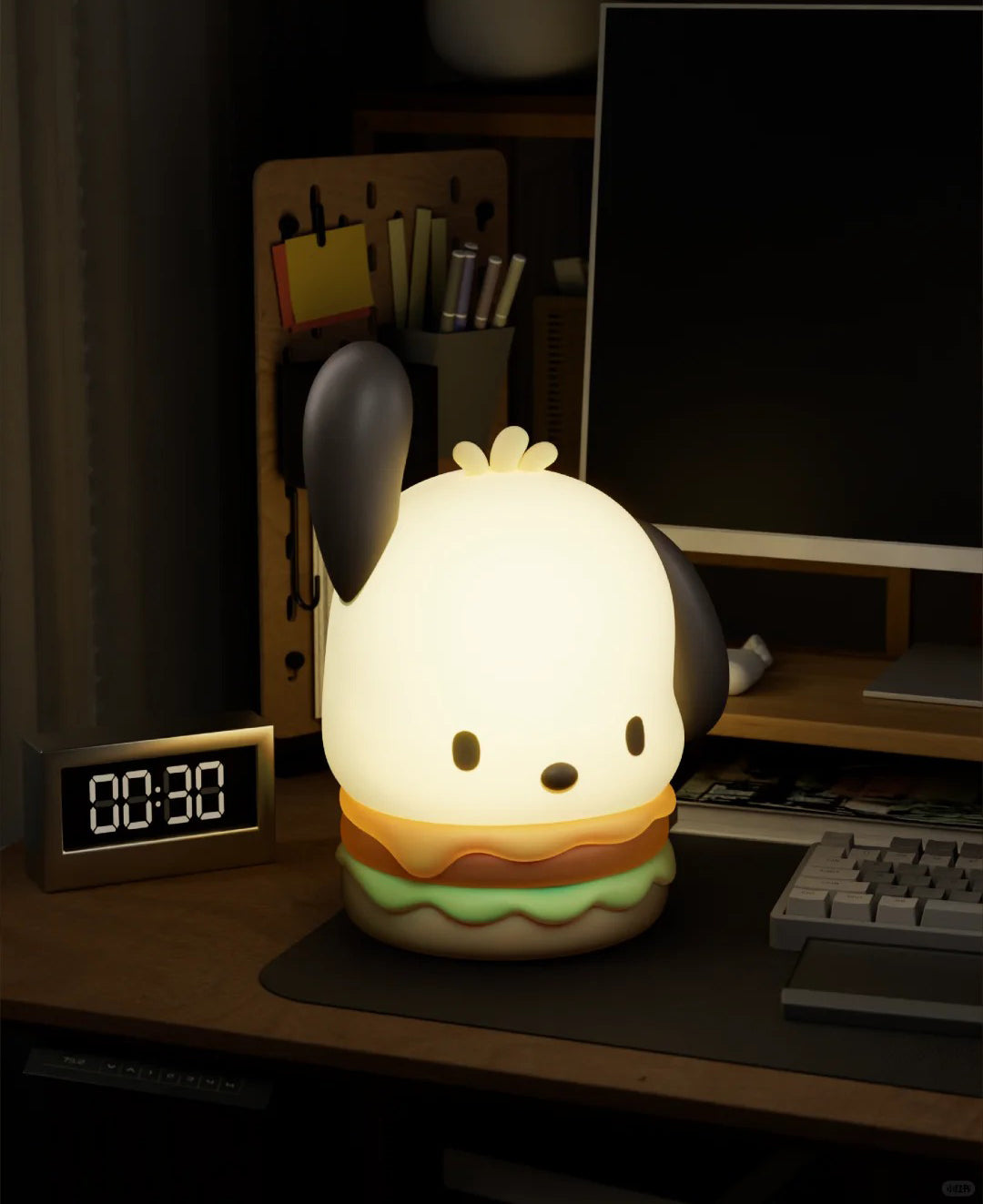 Lampe tactile Pocha Hamburger en silicone