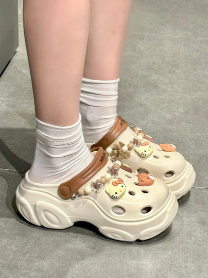 Kawaii Clogs Plateauschuhe Sandale