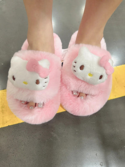 Chaussons moelleux en peluche Kitty Kuro