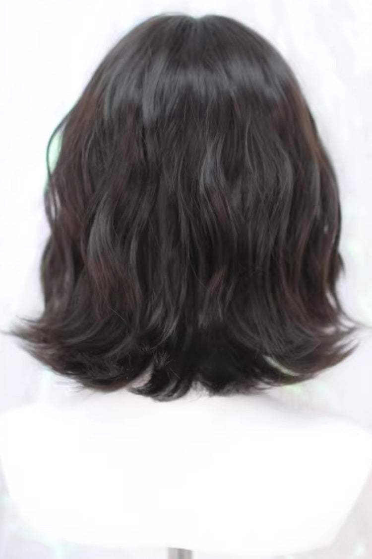 Special Curtain Bangs Short Wavy Wig
