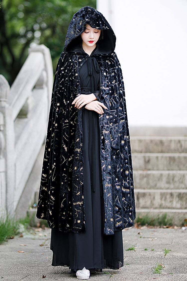 Classic Hanfu Dress with Polka Dot Print and Costume Style