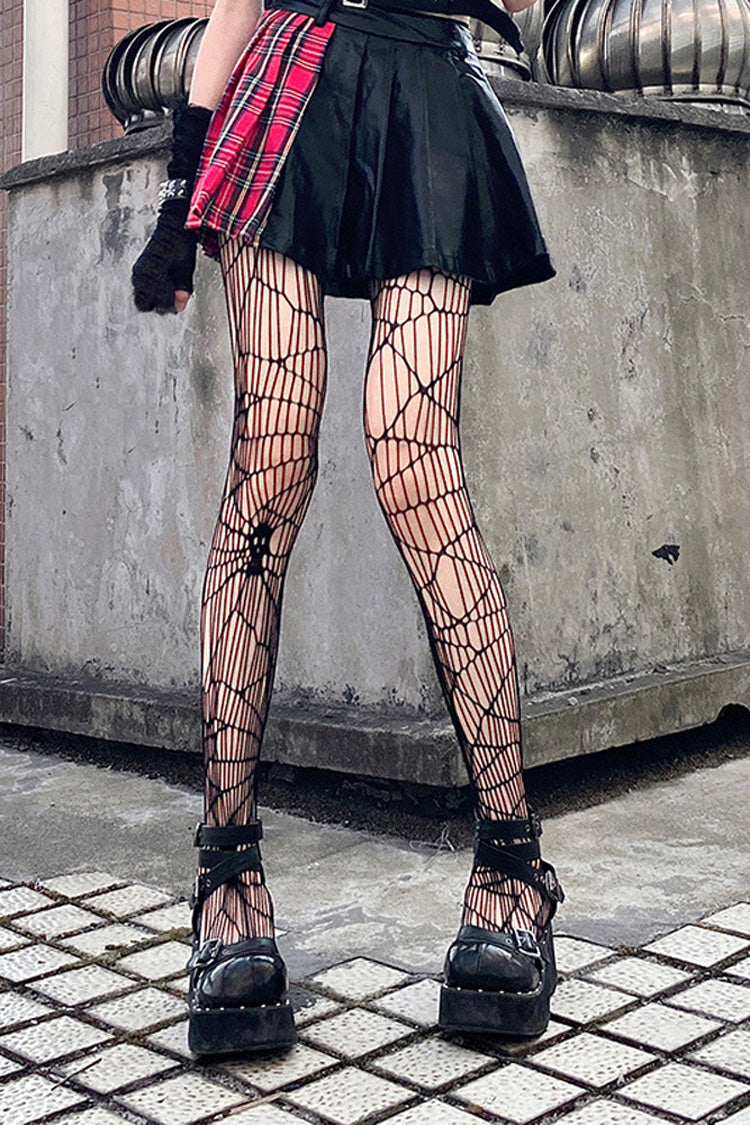 Halloween Skull-Pattern Sheer Gothic Tights