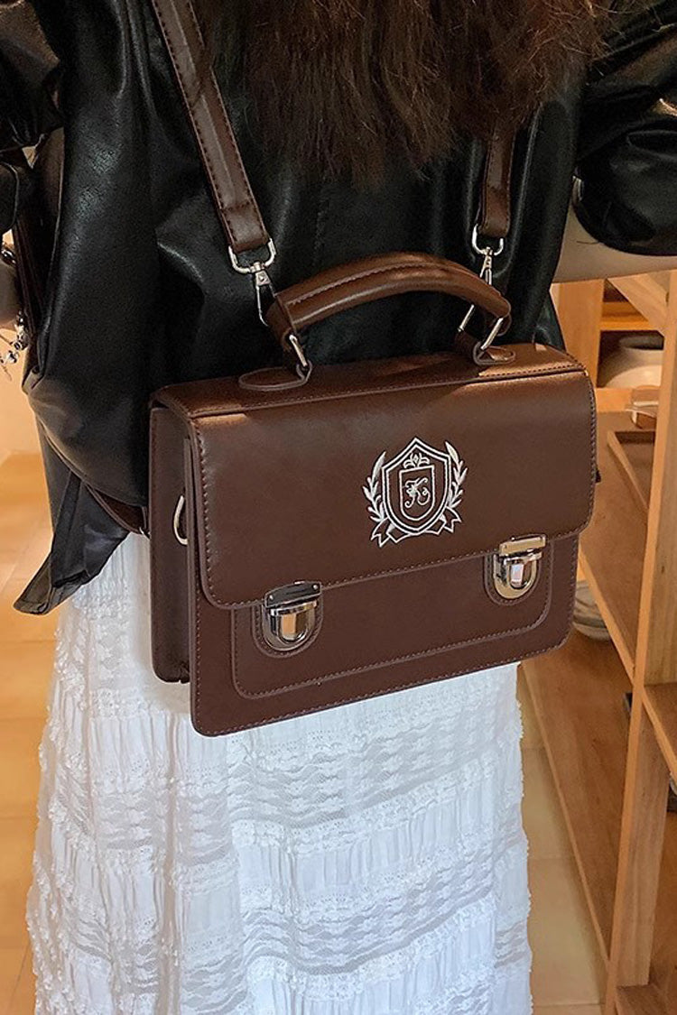 Japanese School Style Lolita Handbag with Sweet Print - Dual Color Options