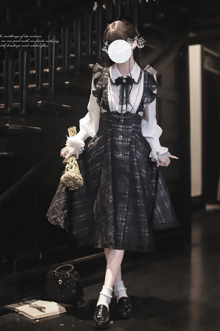 Classic Checkerboard Lolita Strap Dress