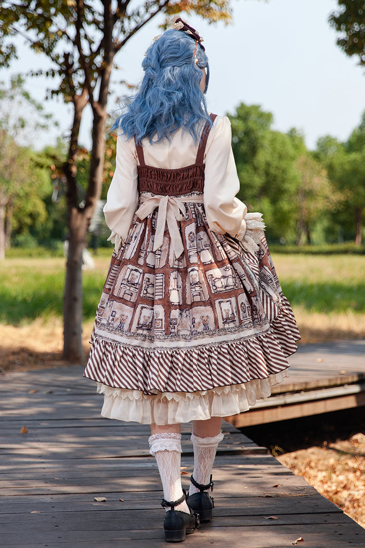 Sweet Lolita Dress with Bowknot and Print