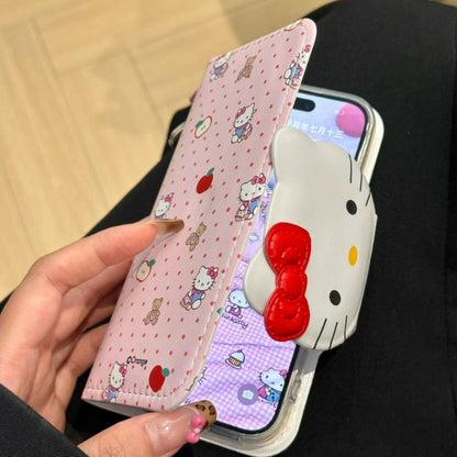 Coque de téléphone à pois rose avec dessin animé KI582