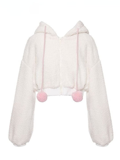 Bunny Hooded Top + Cute Bunny Mini Skirt - Heartzcore MK Kawaii Store