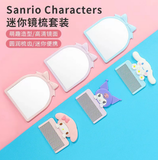 Kawaii Mirror with Comb