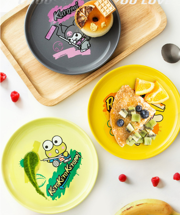 Cartoon Ceramic Plate 7in