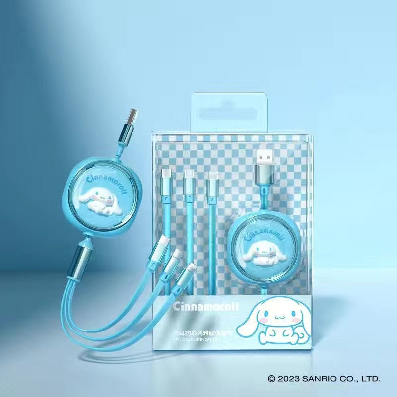 Cartoon 3in1 Charging Cable