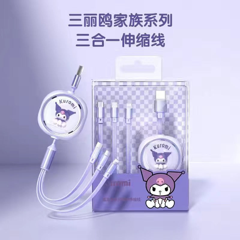 Cartoon 3in1 Charging Cable