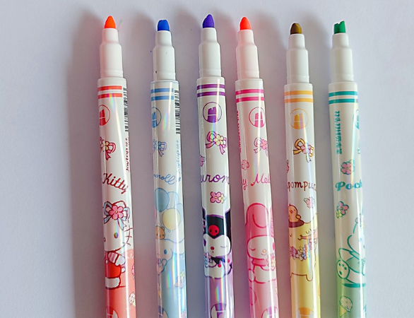 Cartoon Double-ended Highlighters Set