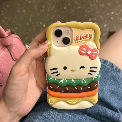 Handyhülle mit Hamburger-Kitty-Motiv