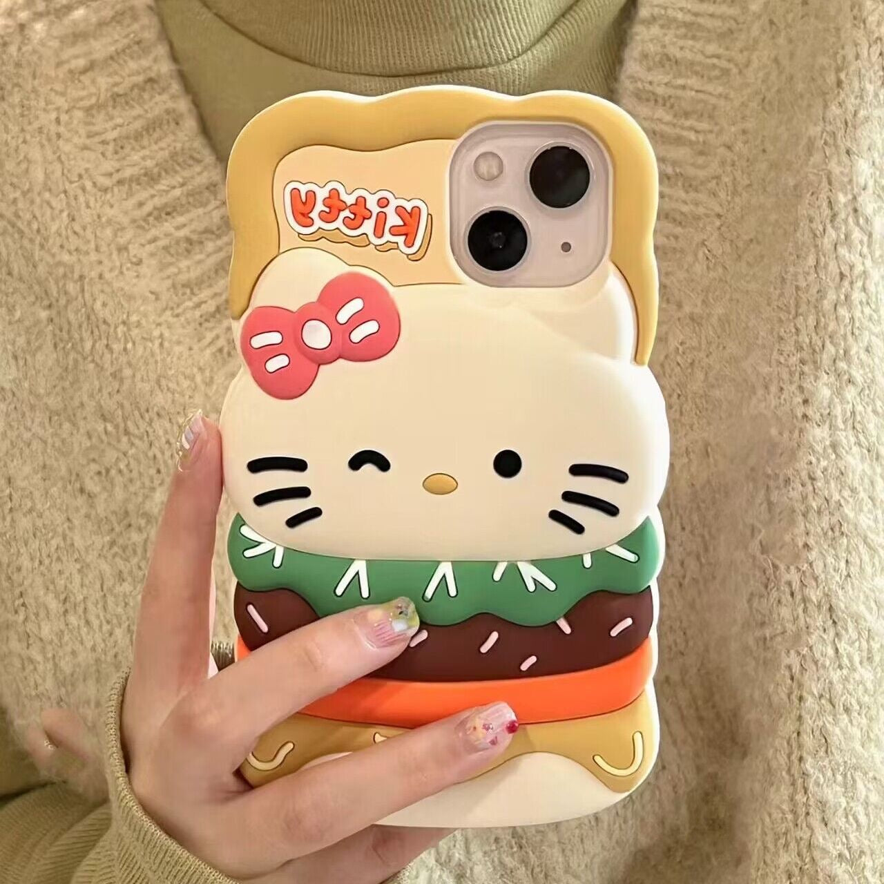 Hamburger Kitty Phone Case