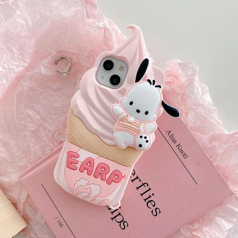 Pink Kitty Ice Cream Phone Case