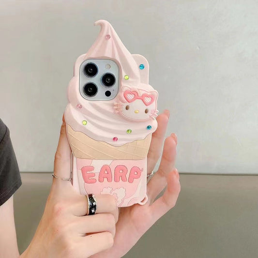 Pink Kitty Ice Cream Phone Case