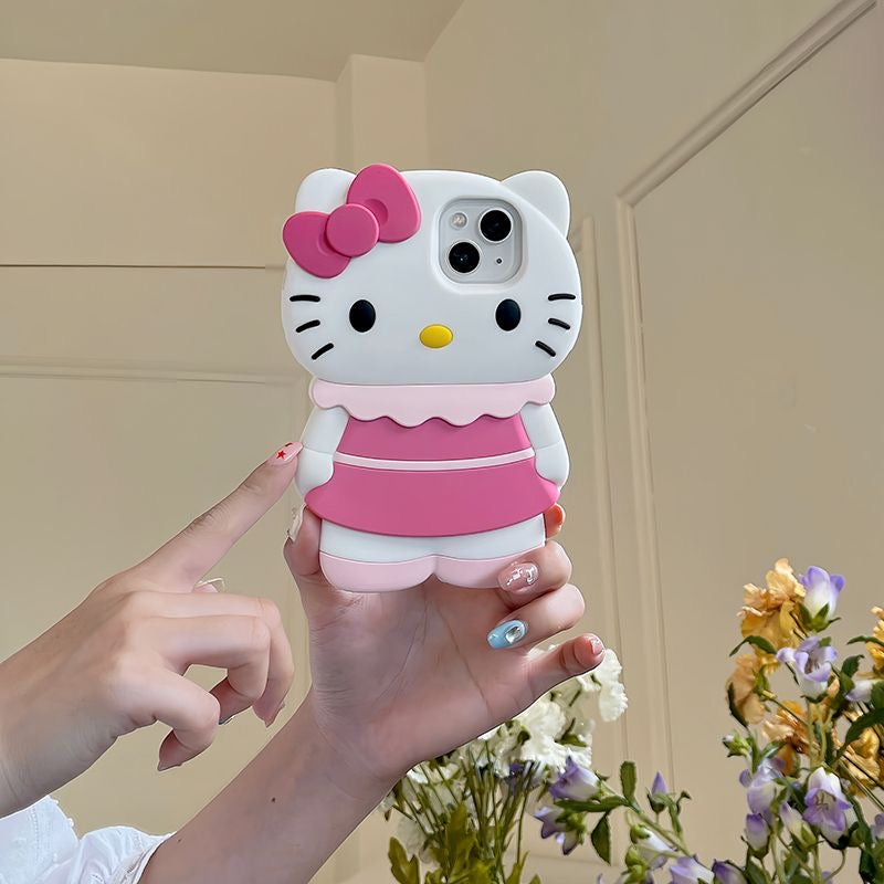 Coque de téléphone à motif de chat rose