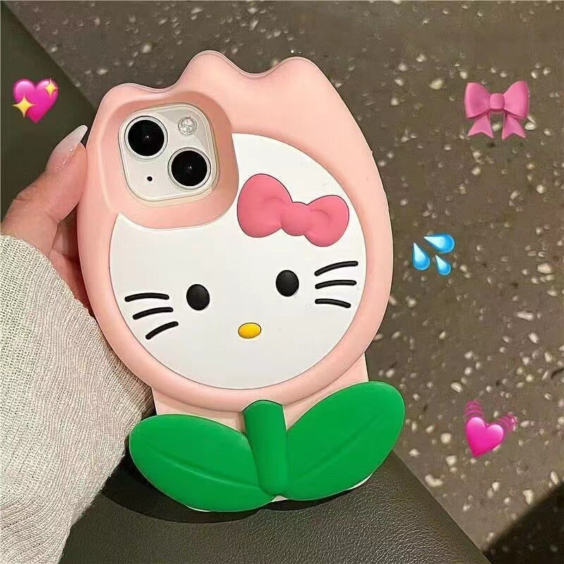 Coque de téléphone à motif de chat mignon