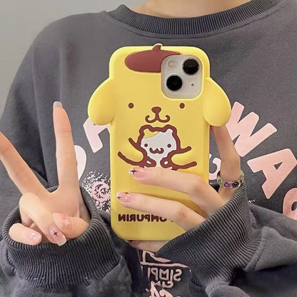 Coque de téléphone en silicone Pom avec un ami