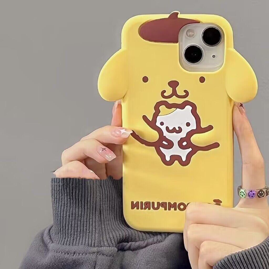 Coque de téléphone en silicone Pom avec un ami