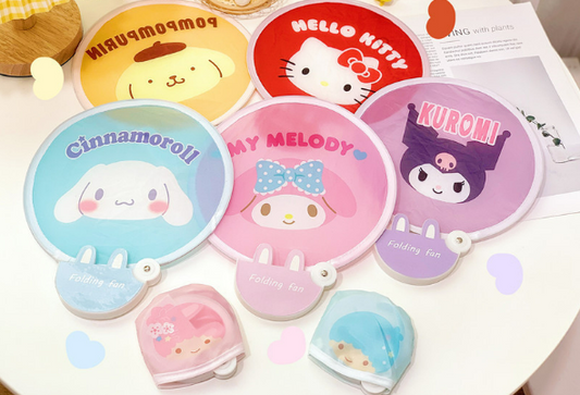 Cute Anime Mini Folding Fan