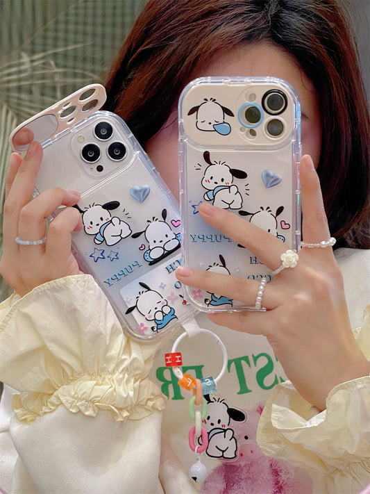 Pocha Phone Case with Mirror and Dangle Charm