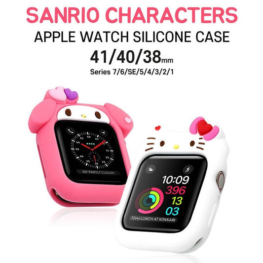 Étui en silicone pour Apple Watch avec personnages Kawaii