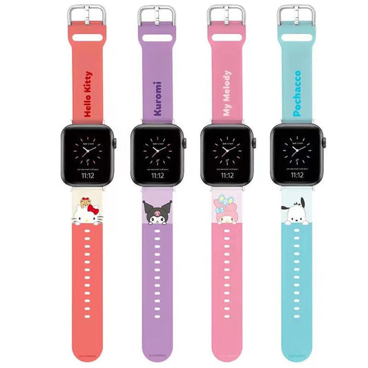 Cartoon Characters Peek Watch Strap Wristbands for Apple Watch