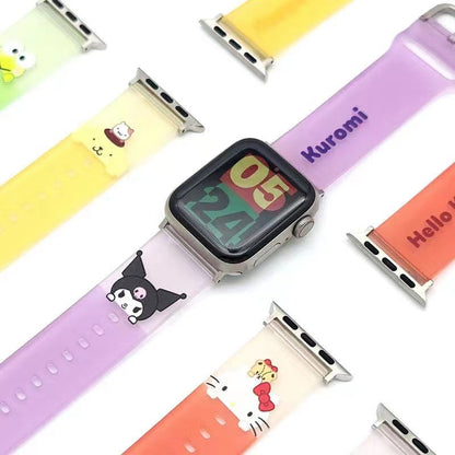 Cartoon Characters Peek Watch Strap Wristbands for Apple Watch