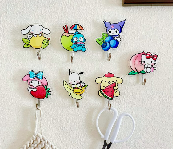 Cartoon Fruit Design Wall Hook