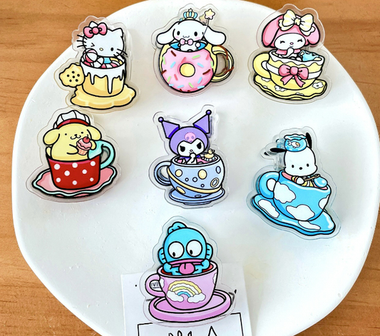 Trombone à motif de tasse kawaii